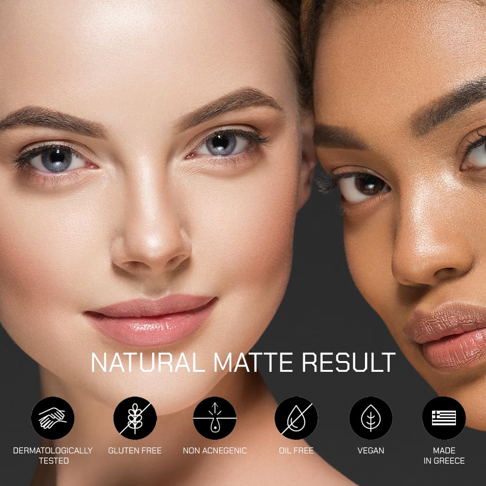 Radiant Professional Natural Fix All Day Matte Cream Foundation Makeup – Long Wear, Full Coverage Matte Foundation with SPF 15 – Oil Free Lightweight Formula for All Skin Types – 1.01oz (05 Light Tan)