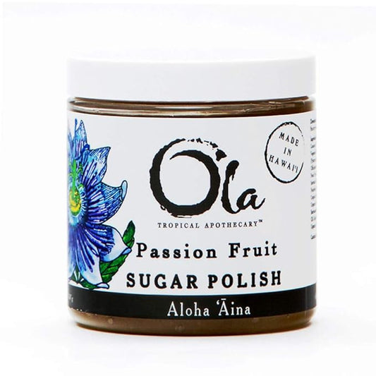 Ola Tropical Apothecary Passion Fruit Sugar Polish with Pure Tropical Oils and Plant Extracts - 11.6 Oz