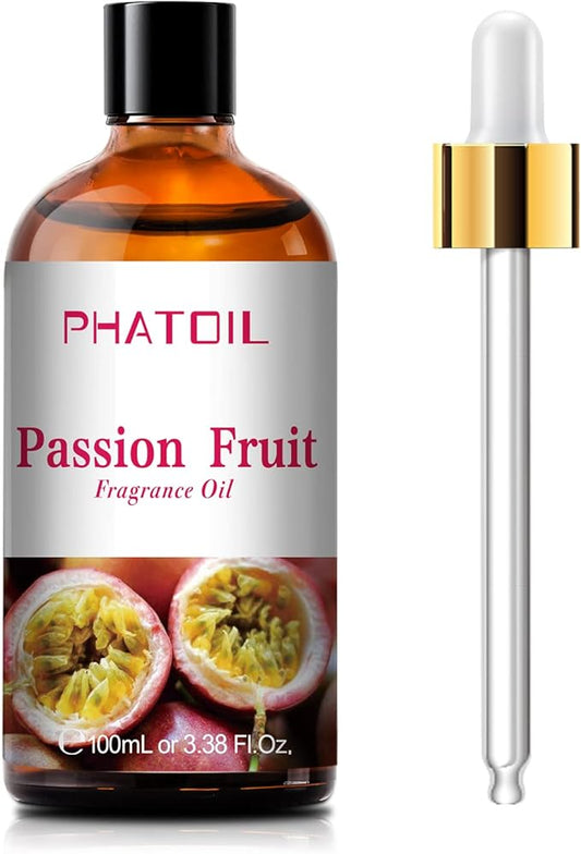 3.38FL.OZ Passion Fruit Fragrance Oils for Aromatherapy, Essential Oils for Diffusers for Home, Perfect for Diffuser, Yoga, Skin Care, DIY Candle and Soap Making - 100ml