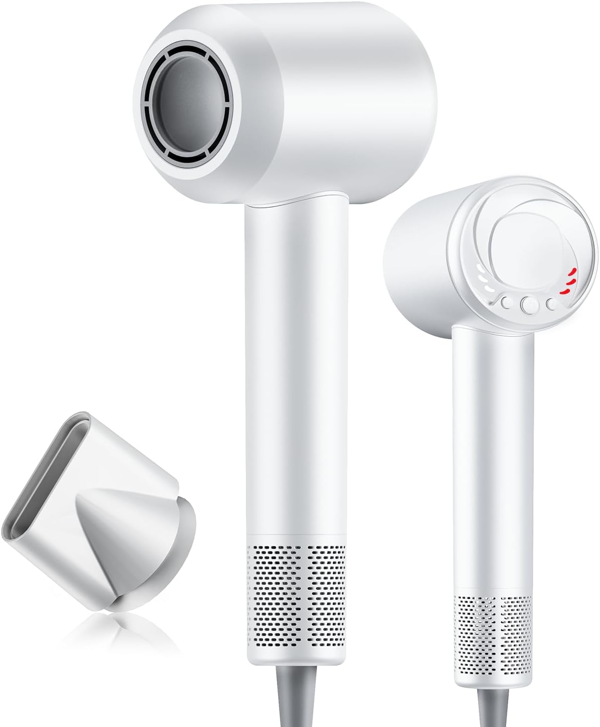 Hair Dryer, 140, 000 RPM High Speed Blow Dryer for Fast Drying, Negative Ionic Hair Dryers for Women, Thermo Control Lightweight Hairdryer for Home and Travel White