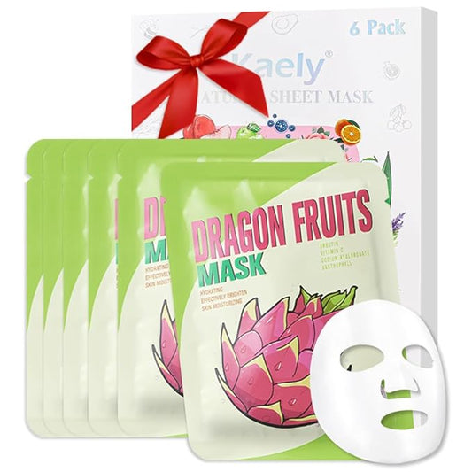 Face Sheet Mask Skincare,Hydrating Spa Face Mask For Sensitive Skin,Moisturize,Nourish for All Skin Types,Natural Skin Care Spa Face Mask for Women Men Girls,Pack of 6