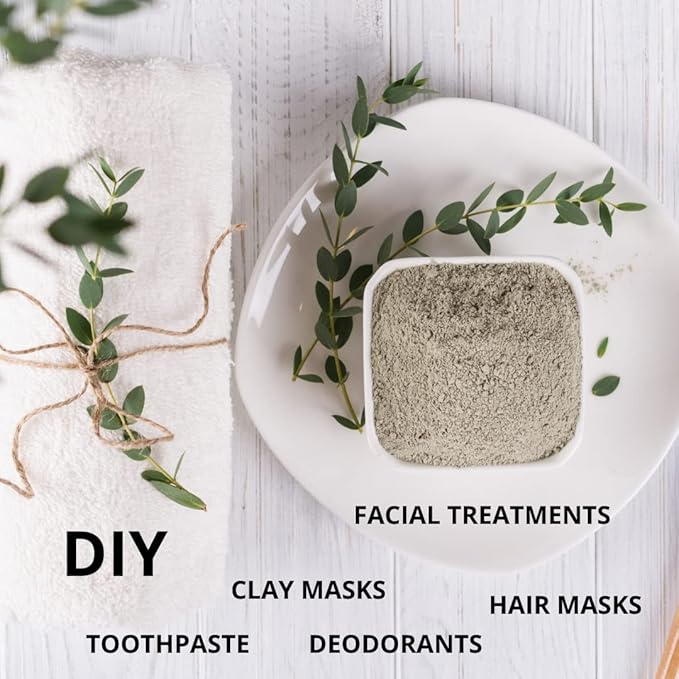 SMART SOLUTIONS Calcium Bentonite Clay Food Grade, 5 lb Pure Indian Healing Clay - All Natural for Internal and External Use | DIY Facial Treatments, Deodorants, Hair Masks