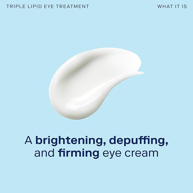 Skinfix Barrier+ Triple Lipid Eye Treatment: Infused with Caffeine, Niacinamide, and Peptides for Depuffing, Tightening, and Under-Eye Brightening, 15 ml