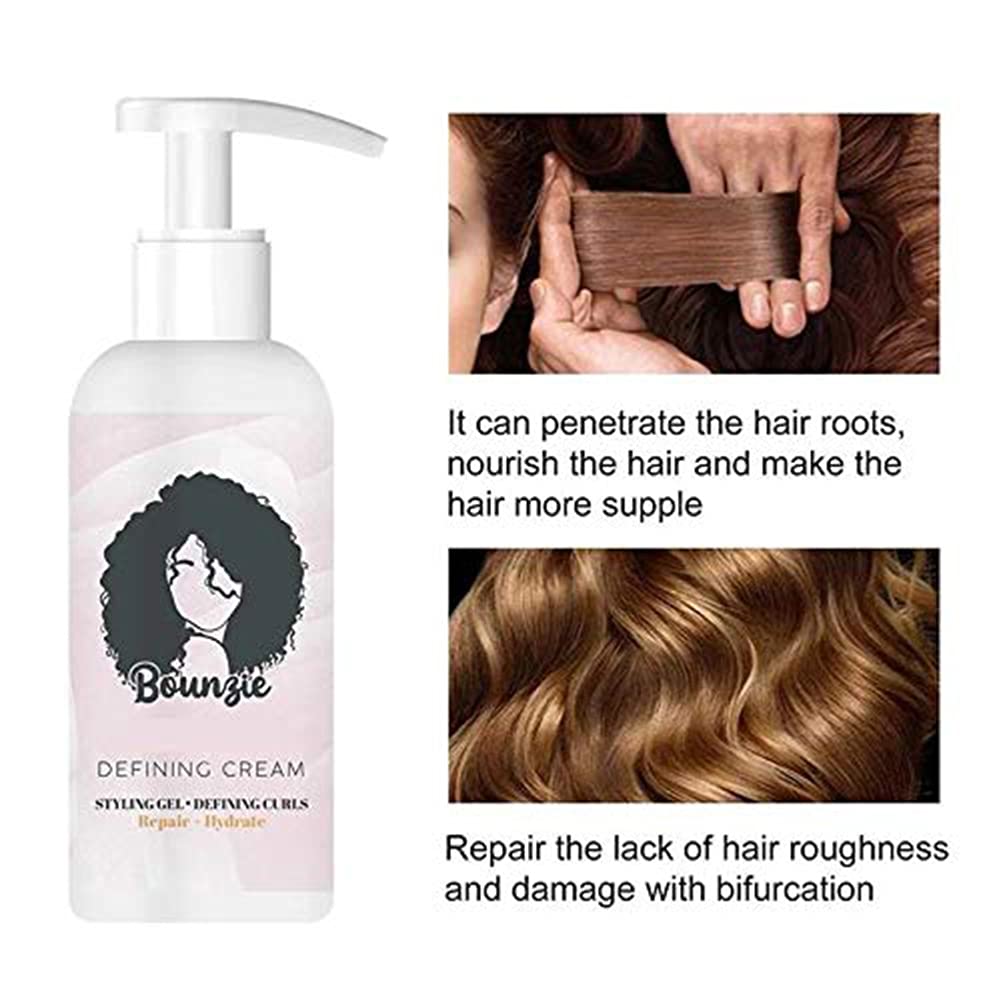 Curls Boost Defining Cream, Natural Frizz Control, Moisturizing Curl Conditioner Cream, Professional Styling Gel,Hair Treatment for Curls, for Wavy & Curly Hair Products(2PC)