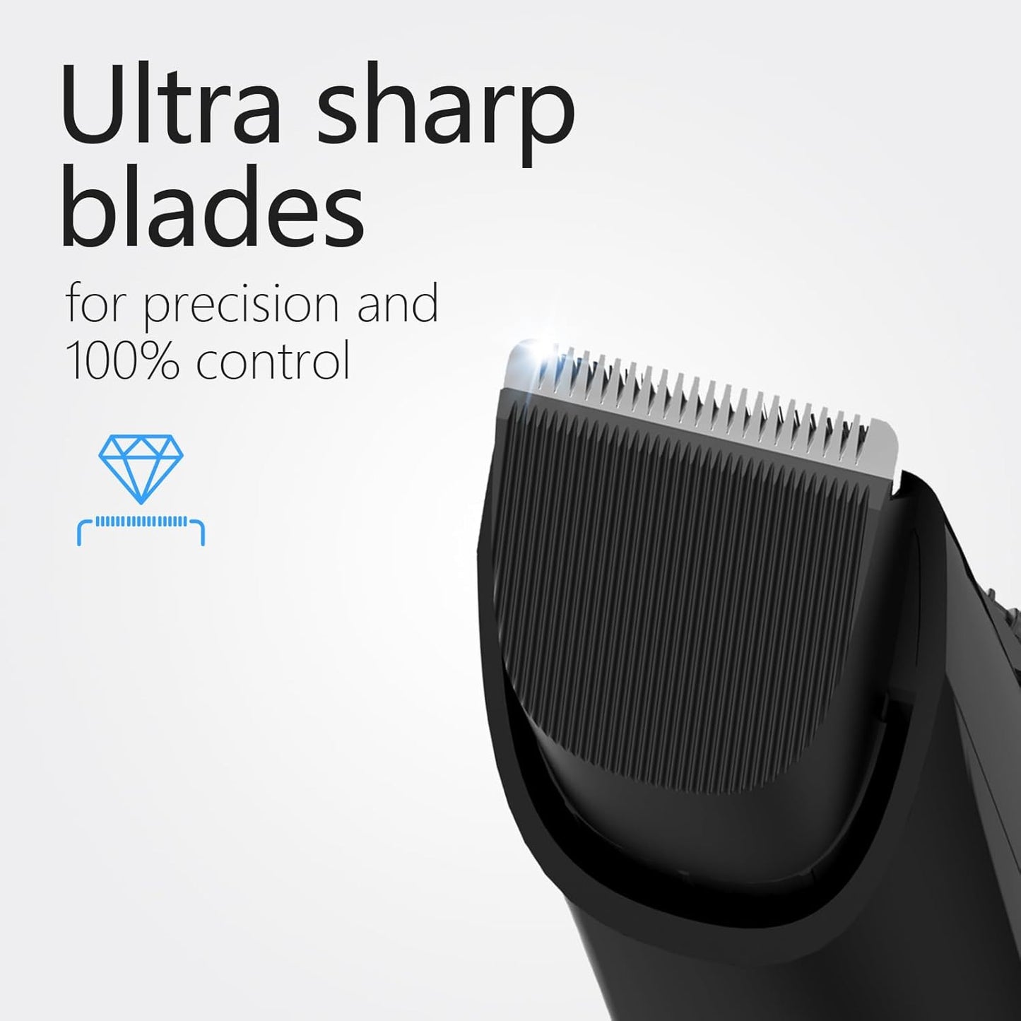 othos Hair Beard Trimmer,Cordless with Adjusting Wheel, USB Type C Rechargeable, 2 Guide Combs,Cleaning Brush