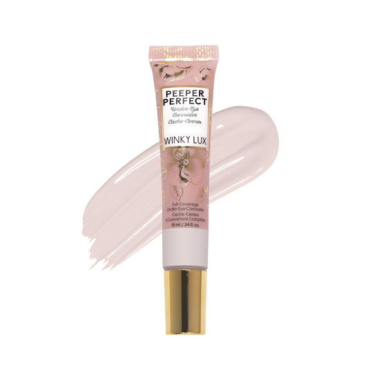 Winky Lux Peeper Perfect Under Eye Concealer, Makeup & Eye Brightener, Full Coverage Concealer for Dark Circles, Color Corrector & Eye Primer, With Collagen, Hyaluronic Acid & Vitamin E (Very Fair)
