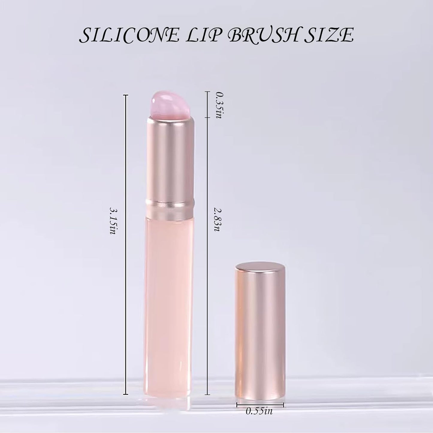 6 PCS Silicone Lip Applicator, Lip Balm Brush with Cap for Lipstick Lip Gloss(Pink & Gray)