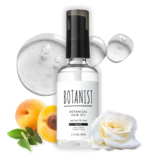 Botanist Organic Hair Oil for Frizzy Hair, Natural Hair Oil for Women, HAIR OIL Spray for Men with Jojoba Oil, Protein, Organics Extract & Squalane, Hair Scalp Oil from Japan 2.7 Fl Oz APRICOT & ROSE