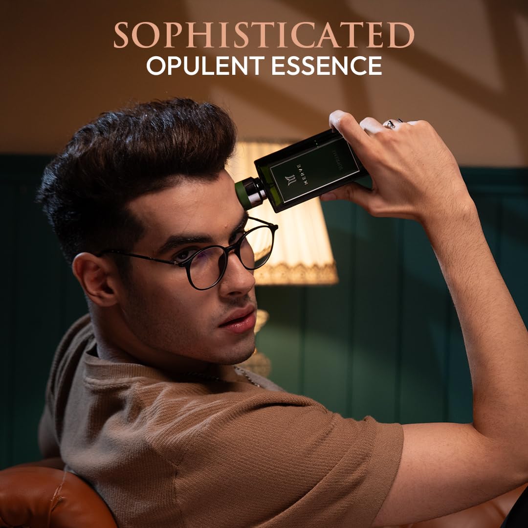 Merve Supreme Premium Long Lasting Fragrance Luxury Scent For Men | Aromatic, Amber, Musk | Perfumes For Men | 3.4 Ounces