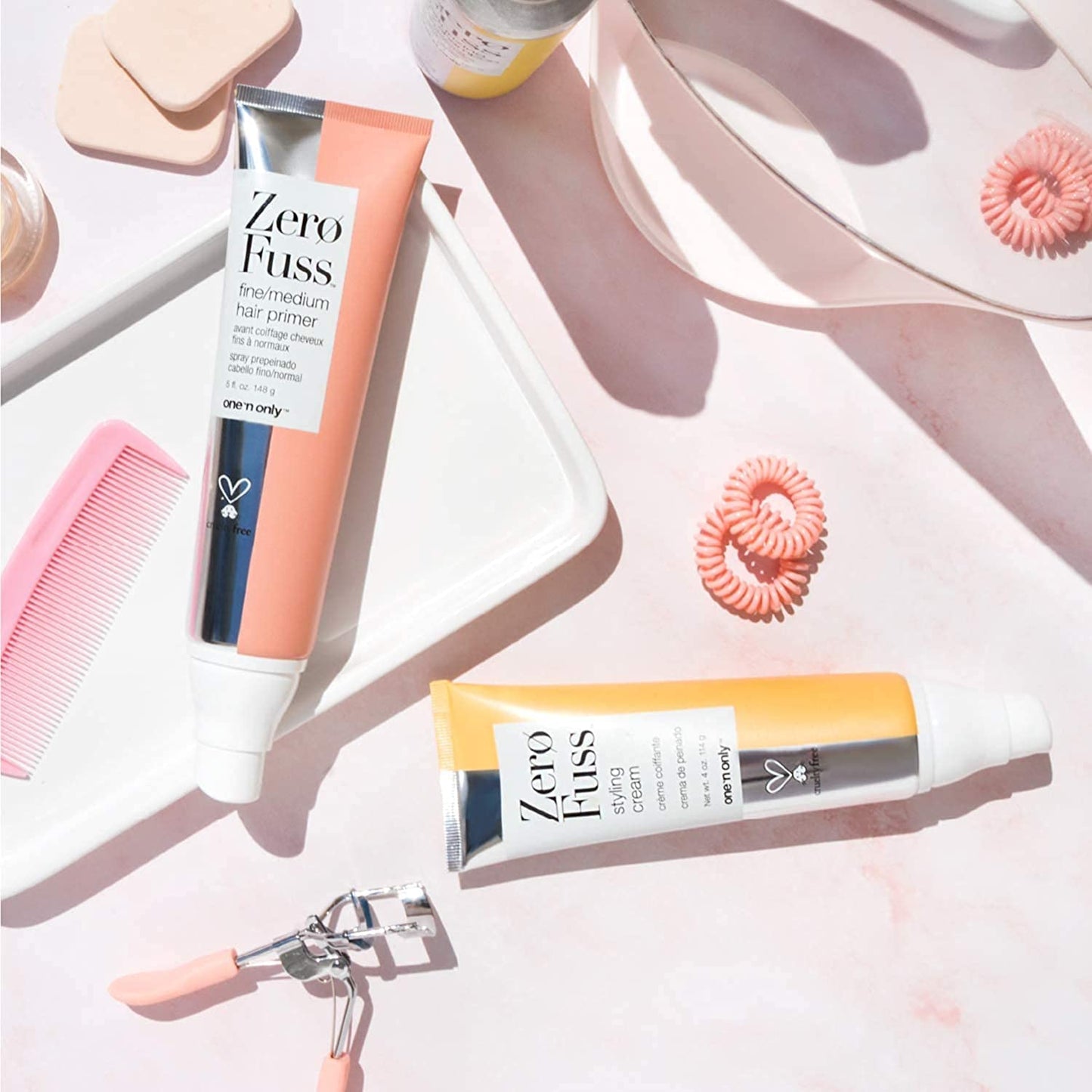 one 'n only Zero Fuss Fine to Medium Hair Primer, Leave-in Spray, Detangles and Smooths, Weightlessly Conditions, Humidity Resistant, Tames Frizz, No Heat Required, 5 Fl. Oz