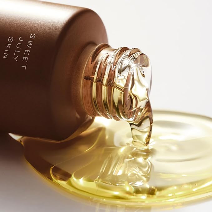 SWEET JULY SKIN Irie Power Face Oil, Moisturizing, Illuminate, Hydrating, Squalene, Neem Seed Oil, Turmeric Root Oil, Clean, Vegan, 1 Fl Oz