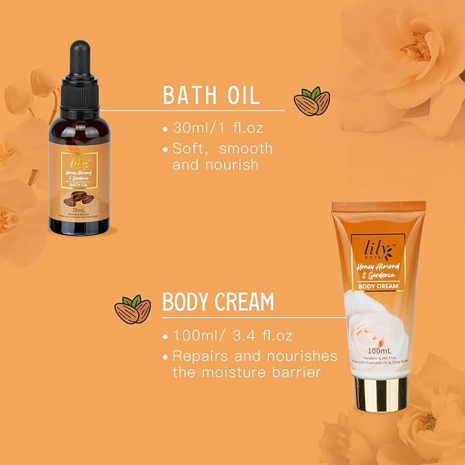 Mothers Day Gifts for Mom - 10-Piece Honey Almond Bath & Body Gift Set for Women, Spa Gift Basket, Self Care Kit with Bath Bomb & Moisturizers | Christmas, Birthday Gifts, All Occasion Holiday Present