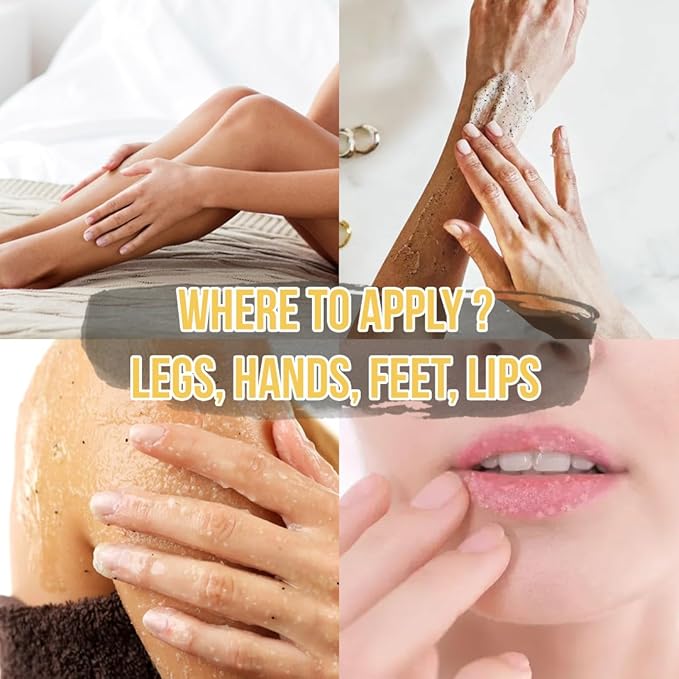 24K Gold Body Scrub, Natural Exfoliating Face Sugar Scrub With Anti-Aging Properties, Pure Skin Moisturizer, Reduce Wrinkles Deep Pore Cleansing Moisturizing Hydrating Skincare, Great Gift for Women