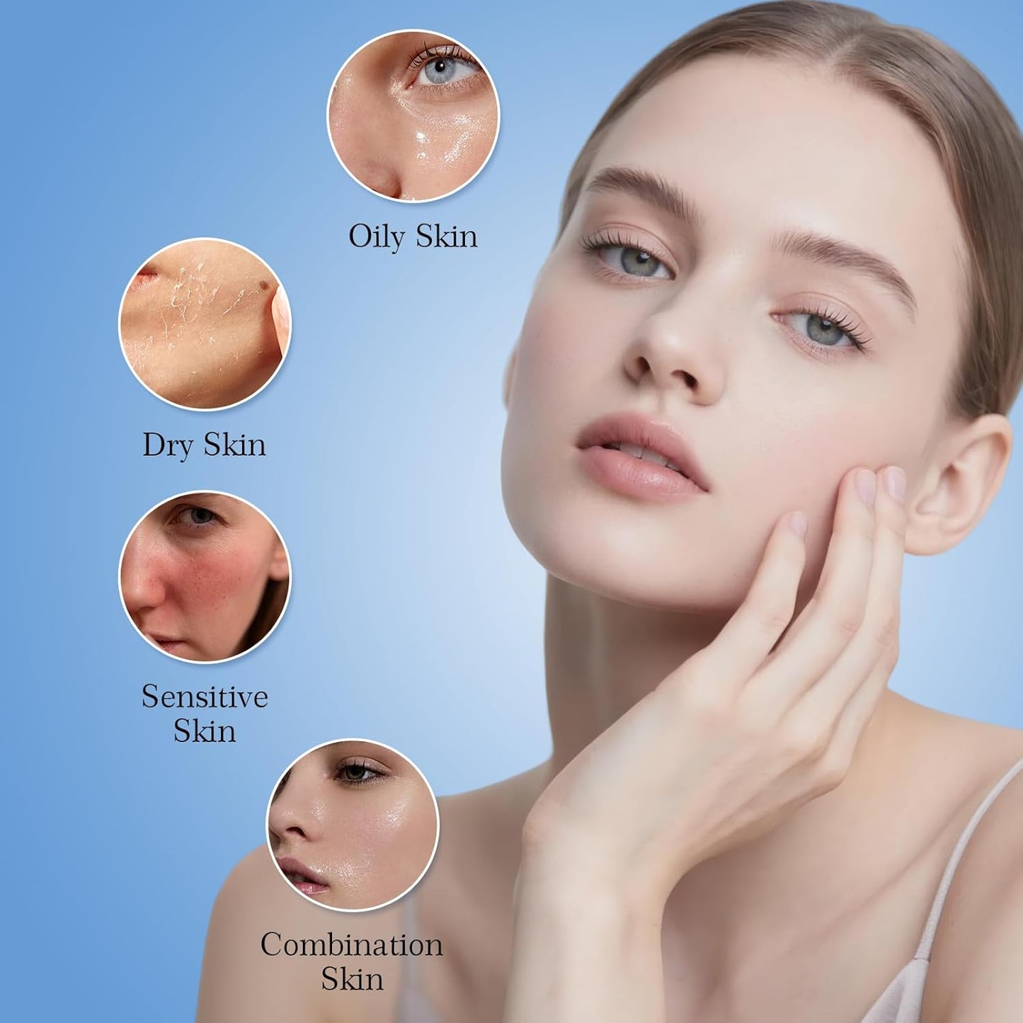 Collagen Skin Care Sets, 5 Pcs Facial Set for Skin Care for Women with Cleanser, Serum, Toner, Lotion & Cream, for Firming Skin, Reduce Wrinkles