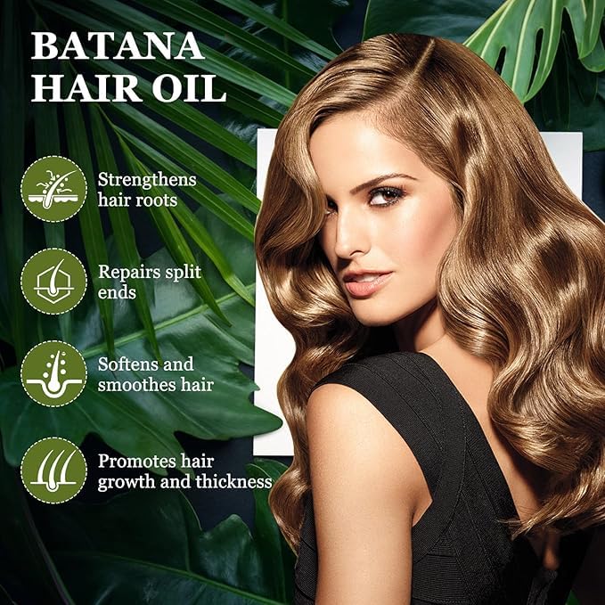 Batana Oil With Rosemary for Hair Growth, 100% Organic From Honduras, Nourishes All Hair Types, 30ml / 1 Fl Oz (2pcs)