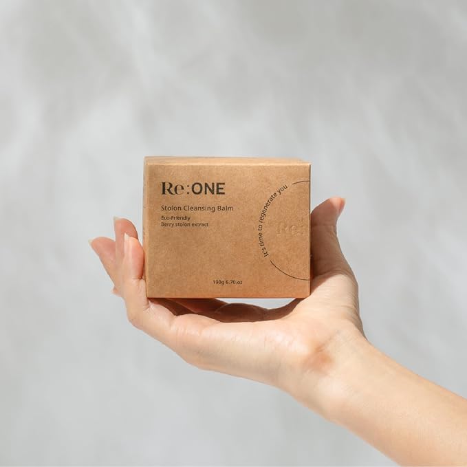 Re:ONE Strawberry Cleansing Balm, 6.7 oz (190 g) Blackheads Remover, Korean Makeup Cleanser, Korean Skin Care, Vegan Formula