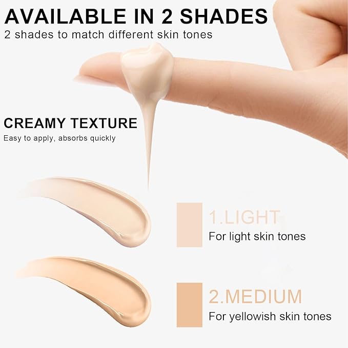 Scarman Mineral Eye Cream, 3-in-1 Anti-Aging Eye Cream, SPF 35, Wrinkle Care, Filter Phone Skin-Damaging Blue Light for Dark Circle and Fine Lines, 15ML(#02 Medium)