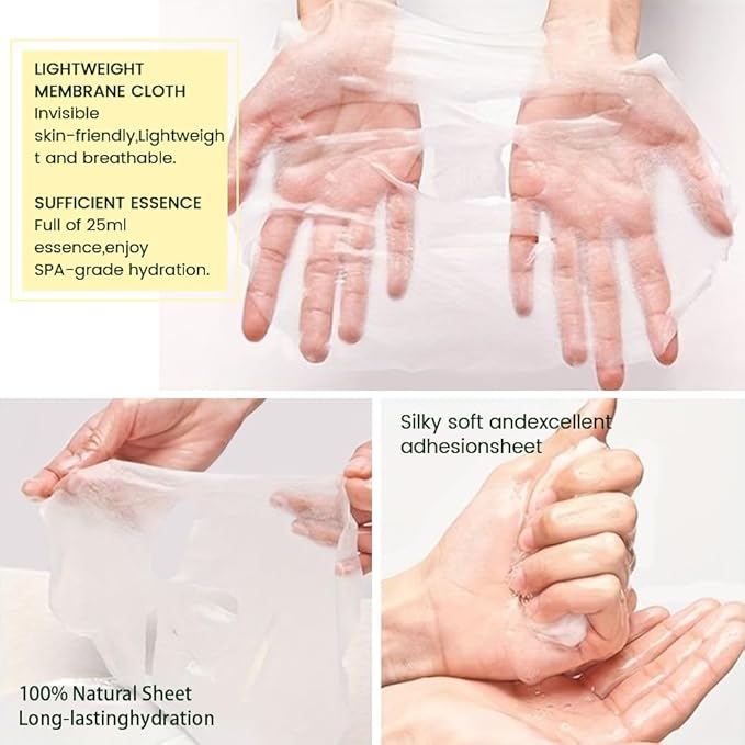 Vitamin Face Sheet Mask Skincare,Hydrating Spa Face Mask For Sensitive Skin,Moisturize,Nourish for All Skin Types,Natural Skin Care Spa Face Mask for Women Men Girls,Pack of 6