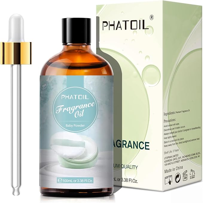 3.38FL.OZ Baby Powder Fragrance Oils for Aromatherapy, Essential Oils for Diffusers for Home, Perfect for Diffuser, DIY Candle and Soap Making, DIY Scented Products - 100ml