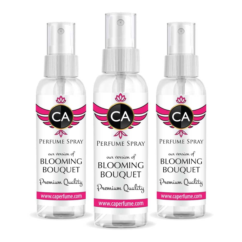 CA Perfume Impression of Blooming Bouquet For Women Replica Version Fragrance Dupes Concentrated Long Lasting Eau de Parfum Spray Refillable Atomizer Bottle 2 Fl Oz/60ml-X3