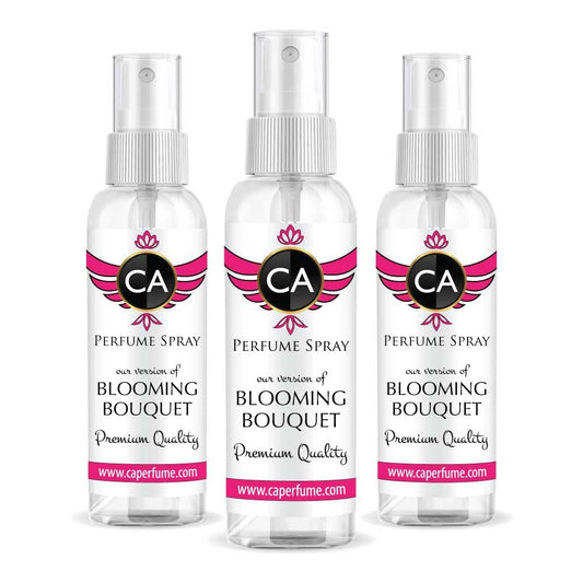 CA Perfume Impression of Blooming Bouquet For Women Replica Version Fragrance Dupes Concentrated Long Lasting Eau de Parfum Spray Refillable Atomizer Bottle 2 Fl Oz/60ml-X3