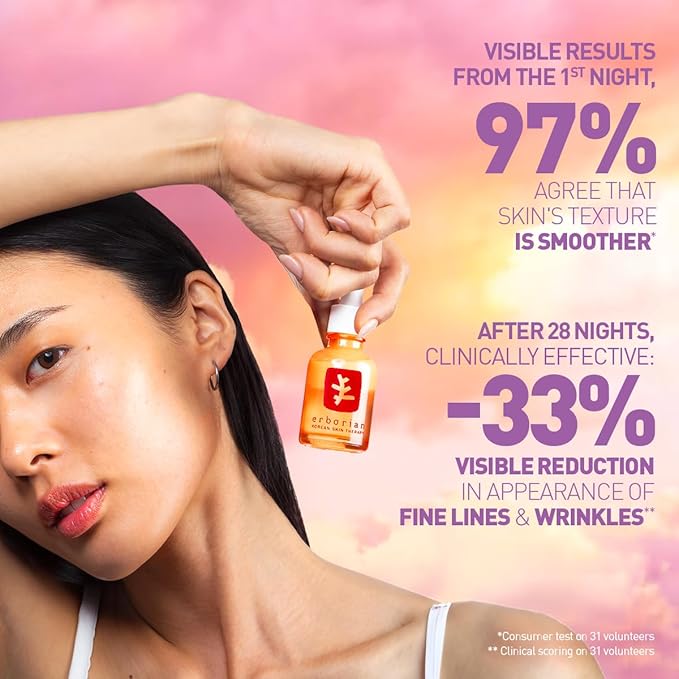 Erborian Multi-Perfecting Milky Night Serum, Skin Therapy, for Wrinkles & Fine Lines, Texture, Evenness - Visible Results after 1st Night - Hydrating with 10% PHA, Hyaluronic Acid - Korean Skincare