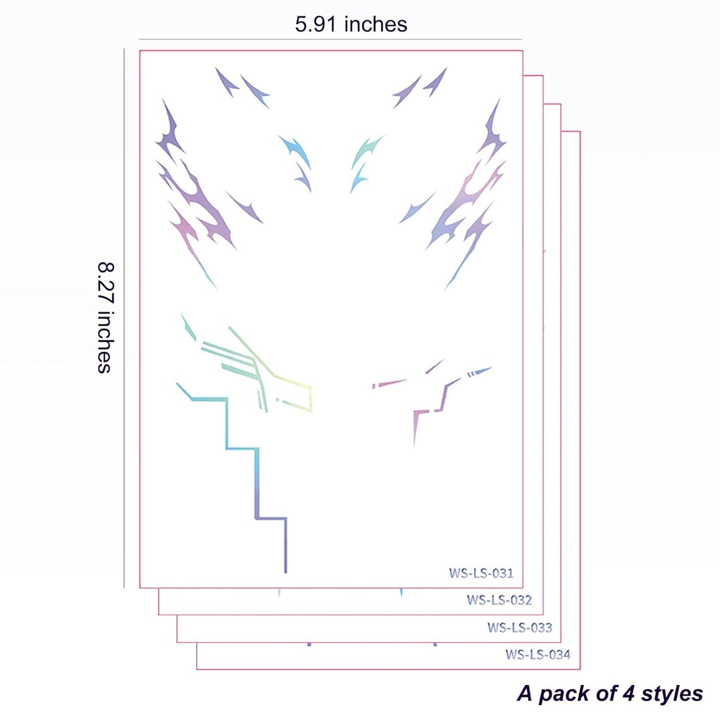 Temporary Tattoos,Cosplay Tattoos Stickers,Cosplay Accessories for Cosplay, Halloween and Party Makeup