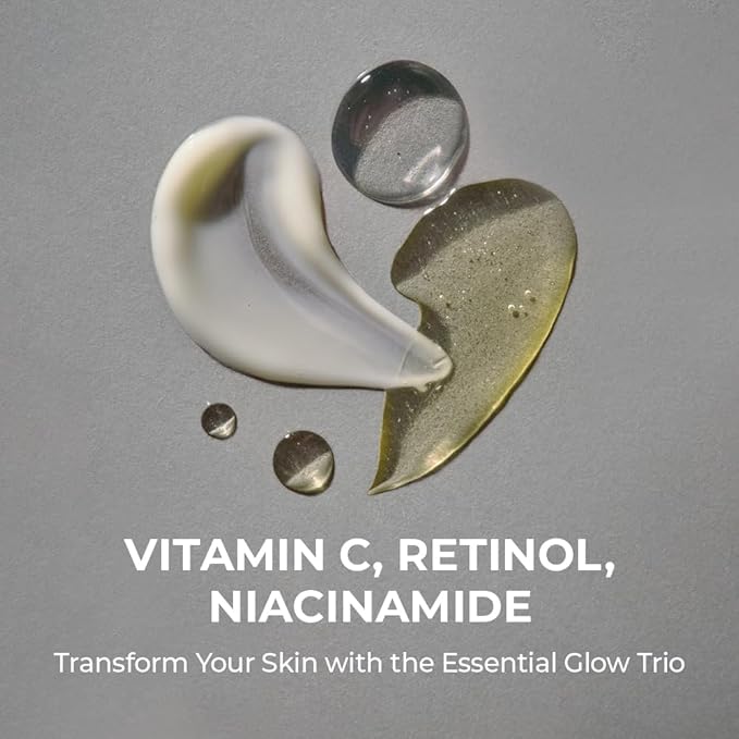 [SKIN&LAB] Essential Serum Set, Includes Vitamin C, Retinol & Niacinamide Serums – Korean Skincare Gift Set for Face – Brightening, Anti-Aging & Pore Care – 3 x 1.01 fl. oz.