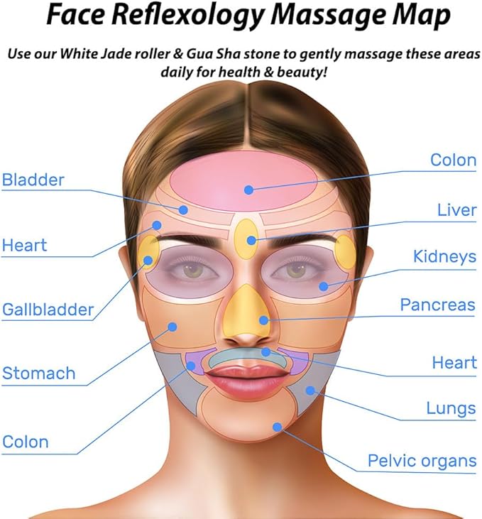 Earth & I Gua Sha Facial Tools, Guasha Tool for Face, Face Massager Tool Skin Care Tools for Face, Jawline Shaper Lymphatic Drainage Massager Face Tool, Face Sculping Tool, 2 Piece