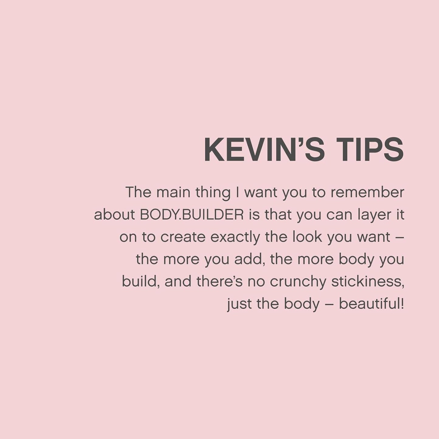 KEVIN.MURPHY BODY.BUILDER - Hair Volumising Mousse - For All Hair Types - Weightless & Sulphate-Free Hair Mousse - Hair Care Treatment - With Tangerine Peel Oil - 100 mL / 3 fl oz