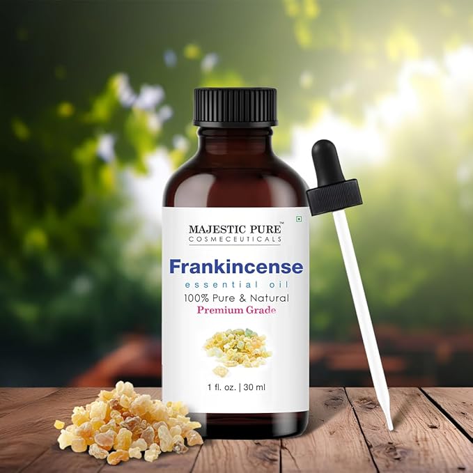 Majestic Pure Frankincense Essential Oil | 100% Pure and Natural Frankincense Oil | Premium Grade Essential Oils for Hair Care, Home Diffusers, Skin, Aromatherapy, Massage and Humidifiers | 1 Fl Oz
