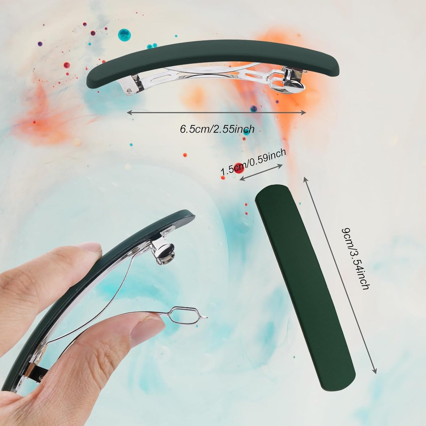 Matte French Design Hair Clips and Pins - 5Pcs Elegant Barrettes for Thin Fine Hair, Flat Accessories for Short to Medium Length Styles, Non-Slip and Secure