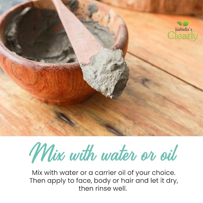 Clearly CLAY, Deep Pore Cleansing, Skin Softening Facial Mask | 100% Pure French Green Clay Powder for Acne, Blackheads, Dry Skin, Oily Skin | Non Drying Anti Aging Natural Mineral Clay (Bulk 8 Oz)