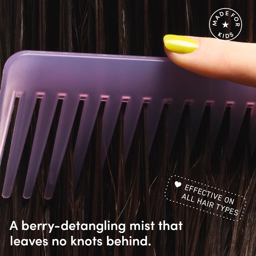 Evereden Kids Detangler Spray: 4-in-1 Leave-In Hair Spray | Detangle, Moisturize & Strengthen| Easily Tackle Even the Toughest Knots | Clean & Vegan All types of Hair Product for Kids | Pack of 2