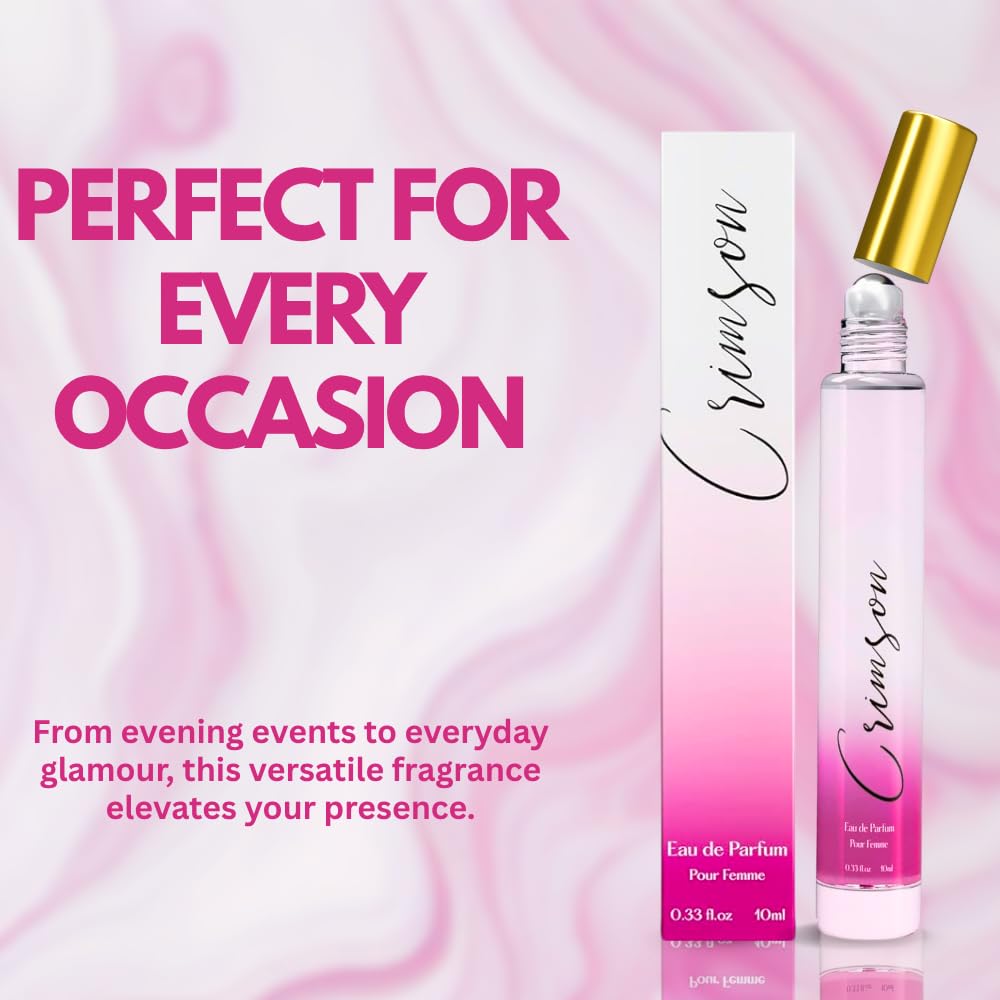 Perfume for Women Rollerball – INSPIRED by A WORLD RENOWED WOMEN'S PERFUME - Saffron, Jasmine, Amberwood, Cedar – Warm, Sexy, Sweet, Long-Lasting Eau De Parfum 10ml (0.33 fl oz)