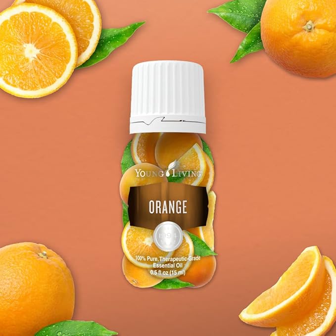 Young Living Orange Essential Oil 15ml - Brighten Your Space with an Uplifting Citrus Aroma - Cleanse, Refresh, and Promote Wellness - Premium Young Living