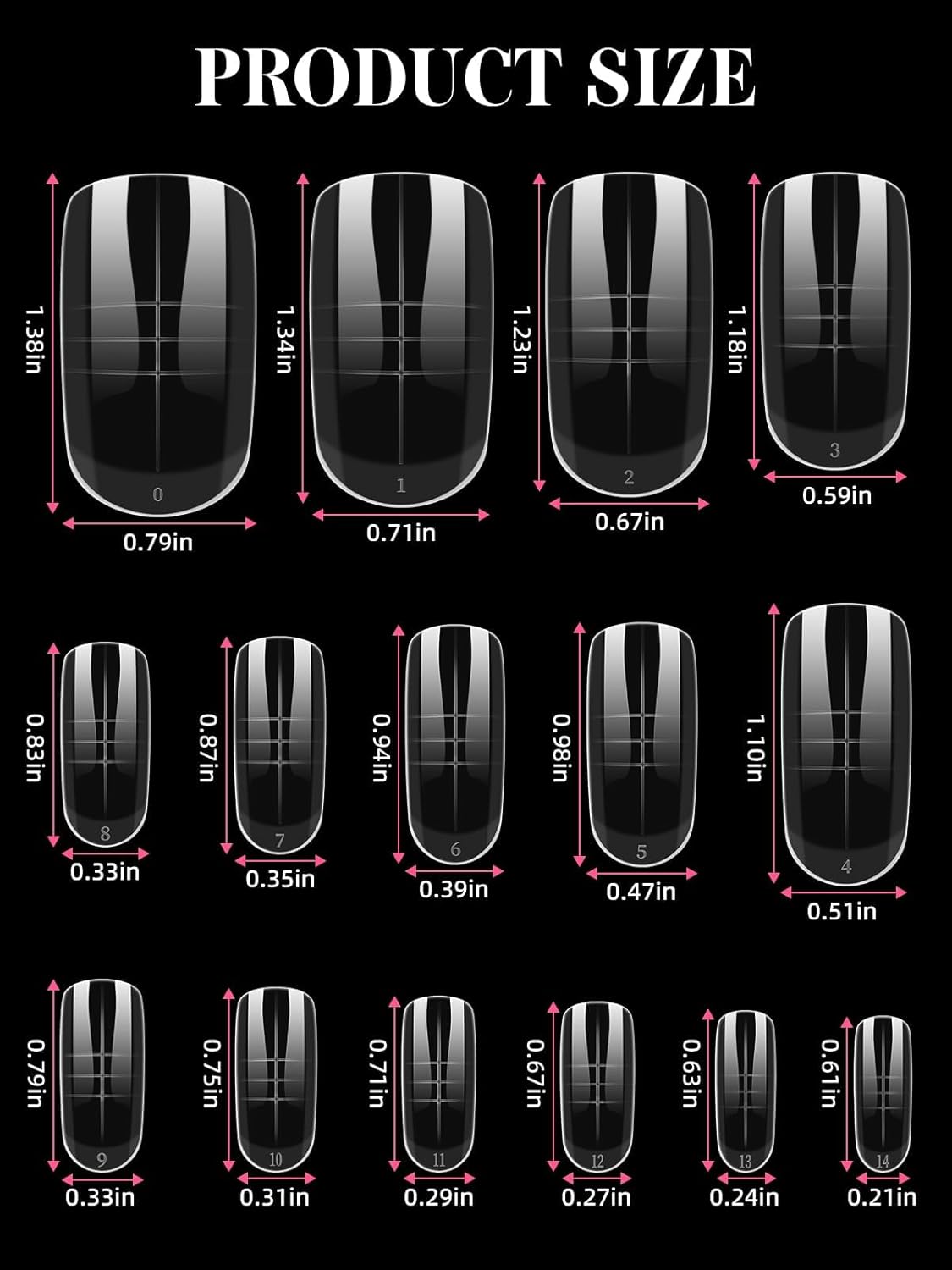 300 Pcs Toe Dual Nail Forms for Poly Extension Gel, EBANKU Toenail Dual Forms Reusable Full Cover Molds for French Tip Acrylic Toenails Pedicure for Salon & DIY at Home 15 Sizes