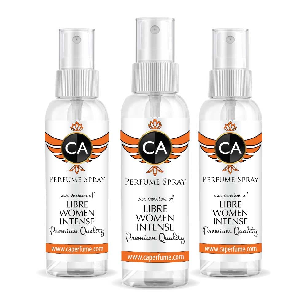 CA Perfume Eco Refill Impression of Libre Women Intense Fragrance Eau de Parfum Spray Refillable Bottle 2 Fl Oz/60ml-X3
