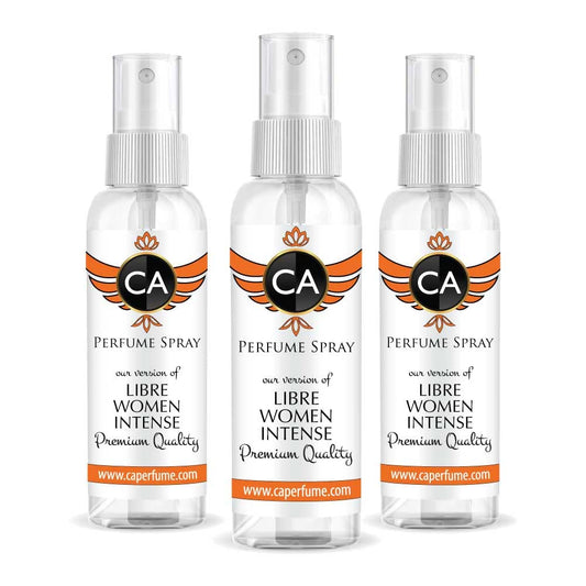 CA Perfume Eco Refill Impression of Libre Women Intense Fragrance Eau de Parfum Spray Refillable Bottle 2 Fl Oz/60ml-X3