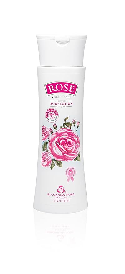 Bulgarian Rose Body Lotion with Natural Rose Oil for Moisturizing and Rejuvenating the Skin,Hydrating Daily Body Lotion for Soft, Smooth Skin, Paraben Free