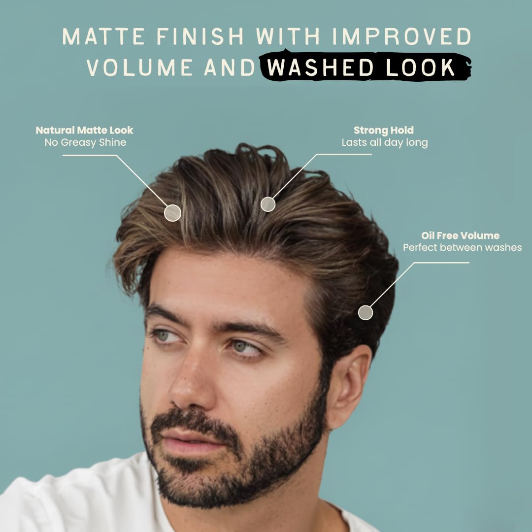 Hair Texture Powder | Natural Matte Finish | All day hold | Styling Powder Adds Texture and Volume | Absorbs oil | Clean Plant-based Formula (45g Shaker Bottle, Unscented)