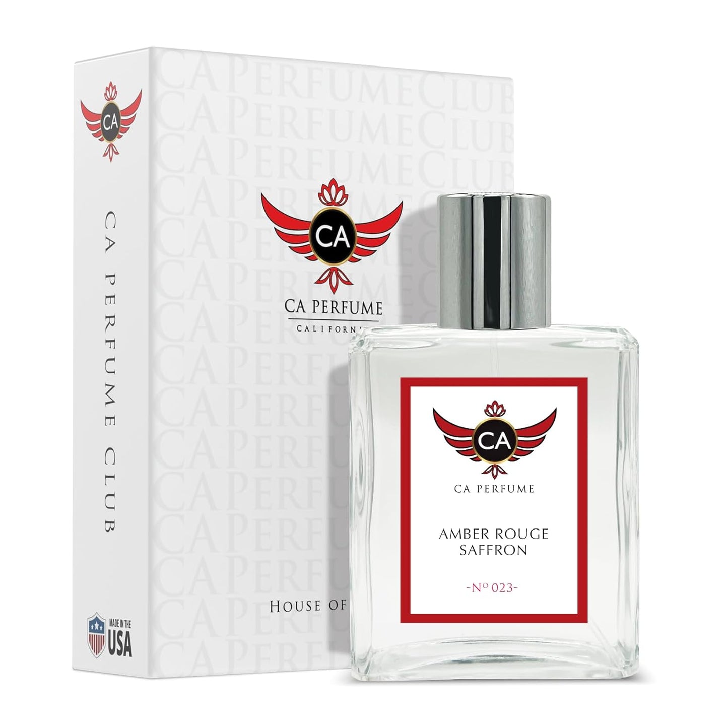 CA Perfume Amber Rouge Saffron For Women & Men Parfum Spray Bottle 3.4 Fl Oz/100ml-X1
