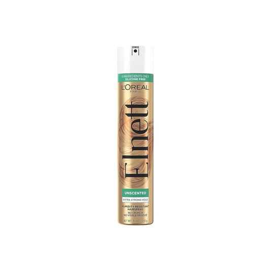 L'Oreal Paris Elnett Satin Hairspray Extra Strong Hold Unscented 11 oz; (Packaging May Vary)