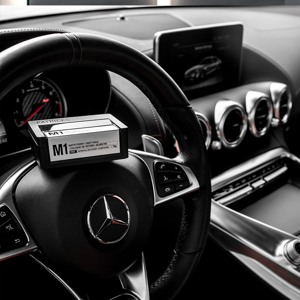 PATRICKS | M1 Matte Pomade for Men's Hair | Light Hold Styling Product for Natural Hair | Thickening Paste | For Thin/Thinning Hair Control | Travel Friendly | Sulfate Free | 75g