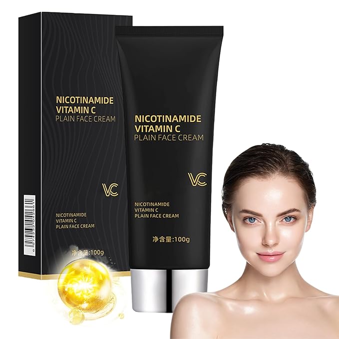 Niacinamide Vitamin C Black Tube Skin Cream, Niacinamide Vitamin C Face Cream, Multifunctional Smooth Hydrating Makeup Cream, Vitamin C Plain Face Cream (1pcs)