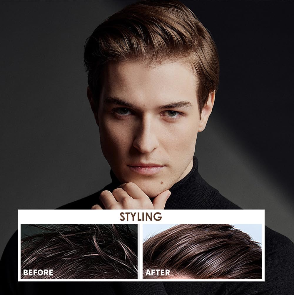 Strong Hold Hair Pomade for Men, Pomade for Men, High Shine Styling Wax, Hair Wax, Touchable Texture, No White Residue, Clean Scent, Easy Wash, Water-Based 3.53oz