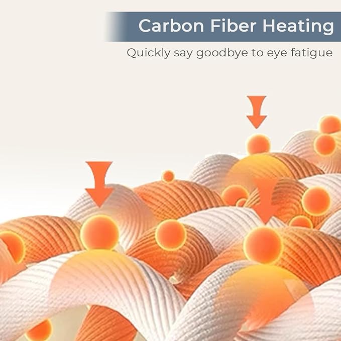 Eye Massager with Heat and Music, Heated Eye Mask with Bluetooth 180°Folding 5-Mode Voice Announcement Heating Massage for Sleep Travel Eyes Strain Relief, Pink