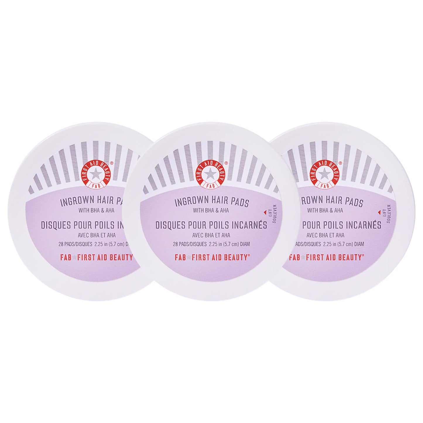 First Aid Beauty - Ingrown Hair Pads with BHA + AHA - Aftershave Treatment Pads Help Men & Women Prevent Razor Bumps, Exfoliate Underarms & Bikini Area, Compostable for Daily Use - 3ct, 84 Pads Total