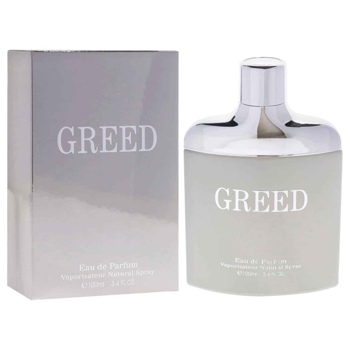 Greed Silver - Cologne for Men - Amber, Bergamot Fragrances - Long Lasting Perfume for Men - Jasmine, Vanilla Eau de Parfum - 3.4 oz