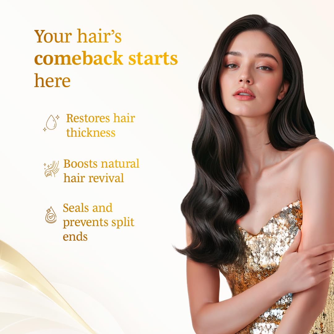 Expert Hair Gold - Restorative Hyaluronic Acid Mask to Repair Damaged Hair, Combat Dryness, Frizz & Split Ends (500g/17.6 Fl Oz)